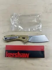 Kershaw SMKW Exclusive Static Cleaver 3445-BRASS - Brass - Stonewashed D2