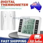Wireless Fridge Thermometer Digital Freezer Alarm Gauge Home Monitor 1/2xSensor