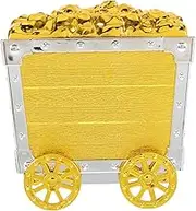 Hohopeti Mineral Car Pirate Chest Party Decorations Mining Cart Play Cart for Treasure Chest Pirate Chest Mining Plastic Yellow