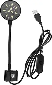 ORFOFE Fish Tank USB Light Aquarium Diving Light Fish Tank Aquarium Lamp Abs Black