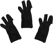 Healeved 3pcs Hairdressing Gloves Curly Gloves Pendant Hair Clips Sleeve Sponge Deterrent Outlet Edge Scrapbook Edged Accessory Sponge Ring Background Paper Scrapbook Pet Three Black Cotton