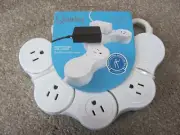 Quirky PPVJP-WH01 Pivot Power POP JUNIOR - Flexible 4 Outlet Power Strip White