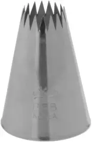 Ateco # 868 - French Star Pastry Tip .63'' Opening Diameter- Stainless Steel