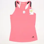 Adidas Climachill Womens Tank Top L Bright Pink Reflective Running Shirt Singlet