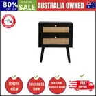 2X Bedside Table Side Table 2 Drawers Storage Cabinet Nightstand Rattan