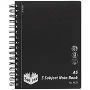 Spirax P572 A5 3 Subject Notebook 300 Page