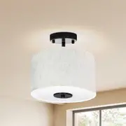 Emitto Ceiling Pendant Light 28cm Led Modern Lamp Home Lighting Linen Shade