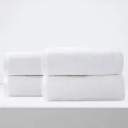 Renee Taylor Aireys 650 GSM Zero Twist 4 Pack Bath Sheet Snow