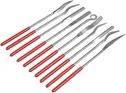 GZHZM 10pcs Mini Diamond File Set Fine 150 Grit Diamond File Flat Triangle Needle Files For Metal Glass Ceramic Woodworking Tools