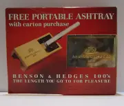 Benson & Hedges 100's Portable Ashtray Gold Tone Brass