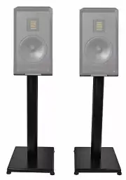 Pair Black 21” Steel Speaker Stands For Pair MartinLogan LX16 Bookshelf Speakers