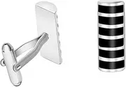 [JYHLSHBA] Cufflinks For Men 1 Pair Of Black And White Pattern Cufflinks Men'S French Shirt Suit Cufflinks Armpins