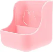 COSMEVIVI Rabbit Feeder Bunny Cage Food Container with Double Compartment Design Convenient Hay Holder for Pets Keeps Cage for Rabbits and Guinea Pigs