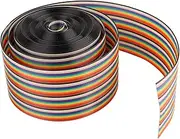 Colorful 1.27mm Rainbow Ribbon Cable Wire,Spacing Pitch Cable 40P Flat Rainbow Ribbon Cable Wire Width 5.08cm for Connectors, Audio Video Accessories (1 Meter Long)