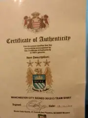 manchester city signed jersey