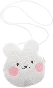 OATIPHO Plush Messenger Bag Rabbit Bag Wallet for Crossbody Bag for Plush Bag Plush Coin Purse Kawaii Bag Animal Purses for Little Little Girl Bags Kawaii Purse White