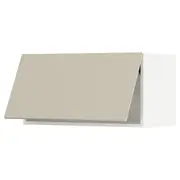 METOD wall cabinet horizontal, white/Havstorp beige, 80x37x40 cm