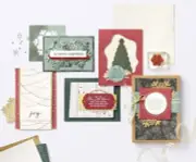 Kalluofan Christmas Tree Snowflake Garland Die & Stamp 20 Piece Set Card Making