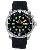 RATIO FreeDiver Version 02 Helium Safe 1000M 1068HA90-34VA-BLK-V02 Mens Watch