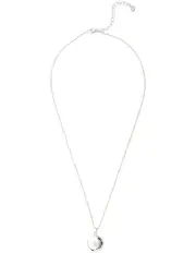 [Mocha] Elly Lou Lana Round Locket Necklace in Silver