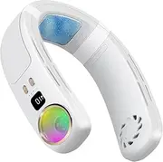 [HWING] Portable Air Conditioners - Neck Fans That Blow Cold Air Rechargeable Portable Fan for Travel Bladeless Wearable Personal Cooler - Gifts for Women Men Indoor Outdoor-White