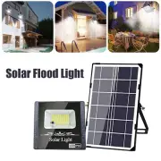 45-100W Solar Powered Flood Lights Auto On/Off Security Lights Remote Control US