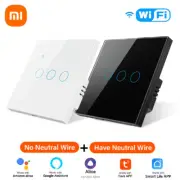 Wifi 1/2/3/4 Gang Tuya Eu Standard Smart Touch Switch Smart Home Wall But