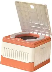 KOMBIUDA Portable Potty for Boys and Girls Folding Travel Toilet Toddler Portable Potty Covered Organizer Pp Material Safety Comfortable Pu Cushion