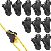 10 Triangle PP Cord Adjuster,Tent Wind Rope Buckles with Two Aperture Sizes - Triangle Tent Guyline Tensioners Tent Camping Accessory