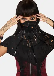 [Punk Rave] Goth Stylish Mesh Face Mask