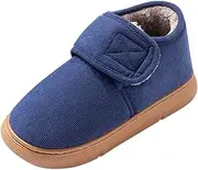 [Generic] Men's Spring And Autumn Winter Heeled Cotton Slippers For Indoor Home Use With Plush Warm And Non Slip Thick Cotton Shoes Bunny House Slippers for Men
