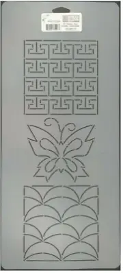 Quilting Stencil Sashiko Embroidery Butterfly Quilt Pattern 5" Quilters Template