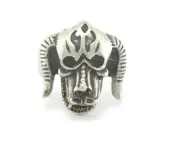 Dog Ring Adjustable Ring Antique Silver Plated brass 11US size 2406