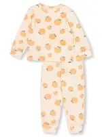 Mini Mango Elasticated Waist Girls 3-7 Butter Fleece Pj, Orange, Size 5