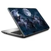 Universal Laptop Skins Wrap for 14" - Howling Wolves at Moon