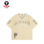 AAPE LOGO SHORT-SLEEVE OPEN-KNIT PULLOVER 短袖T恤 球衣網眼 潮流 猿人APE