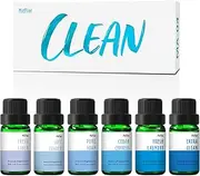 MitFlor Fragrance Oil, Clean Set of 6 Premium Scented Oils, Soap & Candle Making Scents, Refreshing Clean Essential Oils for Diffusers for Home, Cedar Cypress, Pure Soap, Fresh Linen & More