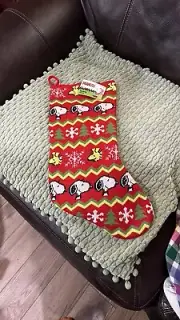 peanuts snoopy christmas stocking
