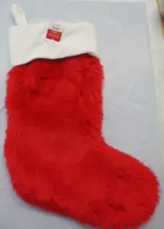 WONDERSHOP TARGET JOY RED WHITE PLUSH SANTA CHRISTMAS STOCKING 18" NEW NWT
