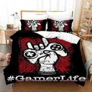 v1233 Bed Sheets Fashion Gamepad Bedding Set Kids Game Comforter Quilt Adult Gift Duvet Cover Bedroom Duvet Covers Single Queen King Size 3-Piece Bedd