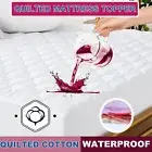 Quilted Cotton Waterproof Mattress Protector Bed Matress Cover Double Queen King