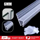 2M H Shape Seal Strip Screen Door Bathroom Shower Water Silicone 6mm AU