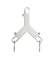 Solid color keychain One size silver