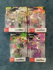 Splatoon 2 Amiibo Inkling Girl + Boy + Squid + Callie/Marie Set of 4! Nintendo