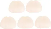 [BESPORTBLE] 5 Pairs Removable Inserts Pads Swimsuit Inserts for Women Ultra Thin Padding for Sports Bras with Design Beige