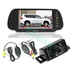 AU 7 IR Wireless Reversing Camera + 7" LCD Monitor Mirror Car Rear View Kit