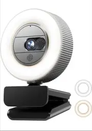 2K QHD Webcam with Sony Sensor and Built-in Ring Light, G910 Web Camera with...