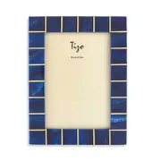 Tizo Blue/Brass Photo Frame, 5 x 7