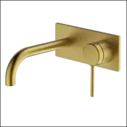 Abey Gareth Ashton 6B-WS165-BB Poco Wall Basin/Bath Set 165mm - Brushed Brass