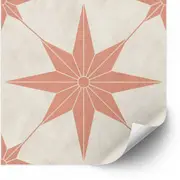 [Namly Design] Tiles Sticker - Star Tile Decals / Terracotta / 24 pcs